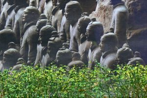 Chinese army statues